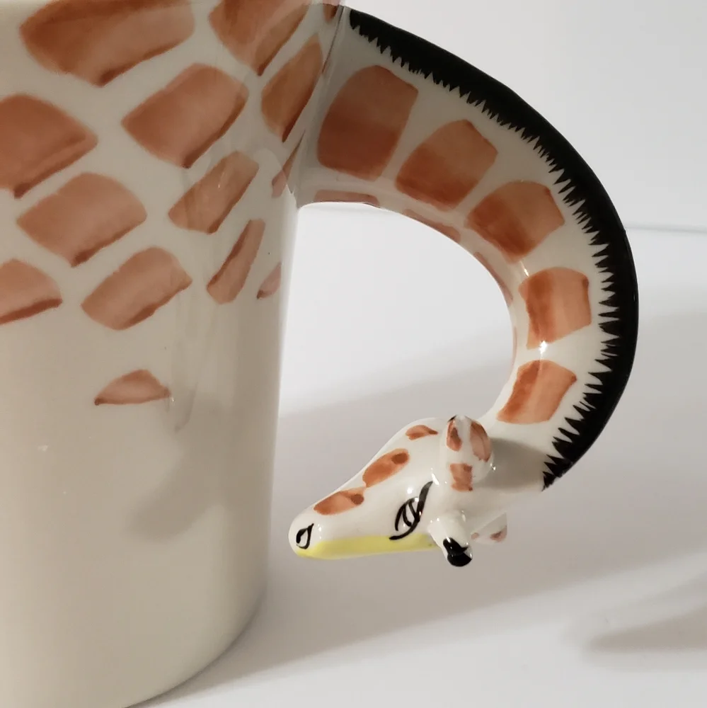 Pier 1 Imports Zebra and Giraffe Mugs